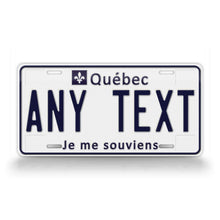 Load image into Gallery viewer, Quebec Heritage Custom License Plate Personalized Metal Name Tag Collectible Display Gift
