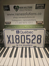 Load image into Gallery viewer, Quebec Heritage Custom License Plate Personalized Metal Name Tag Collectible Display Gift
