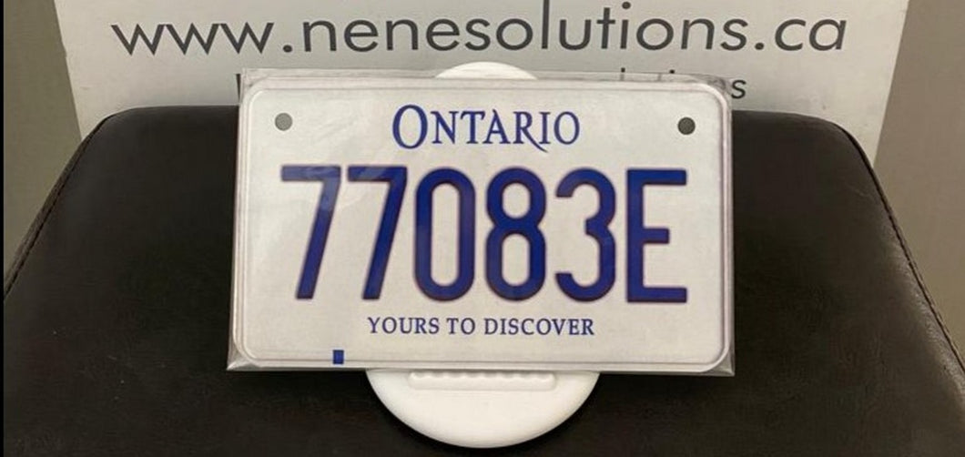 77083E : Custom Bike Plate Ontario For Novelty Souvenir Gift Display Special Occasions Mancave Garage Office Windshield