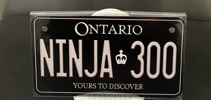 NINJA 300 : Custom Bike Ontario For Off Road License Plate Souvenir Personalized Gift Display