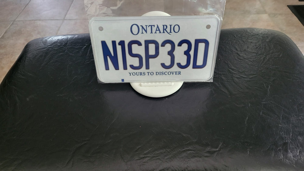 N1SP33D : Custom Bike Ontario For Off Road License Plate Souvenir Personalized Gift Display