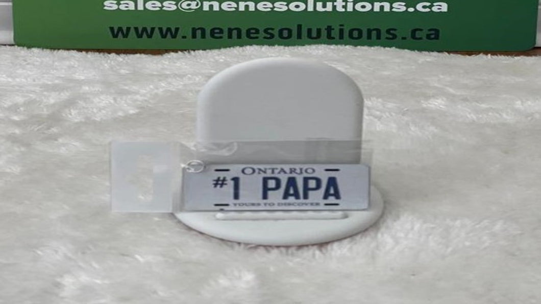* 1 PAPA * : Custom KEYCHAINS For Off Road License Plate Souvenir Personalized Gift Display