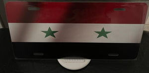 Flag of Syria: Custom Car Syrian flag For Off Road License Plate Souvenir Personalized Gift Display