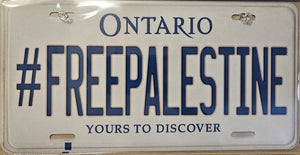 FREEPLAESTINE : Custom Car Ontario For Off Road License Plate Souvenir Personalized Gift Display