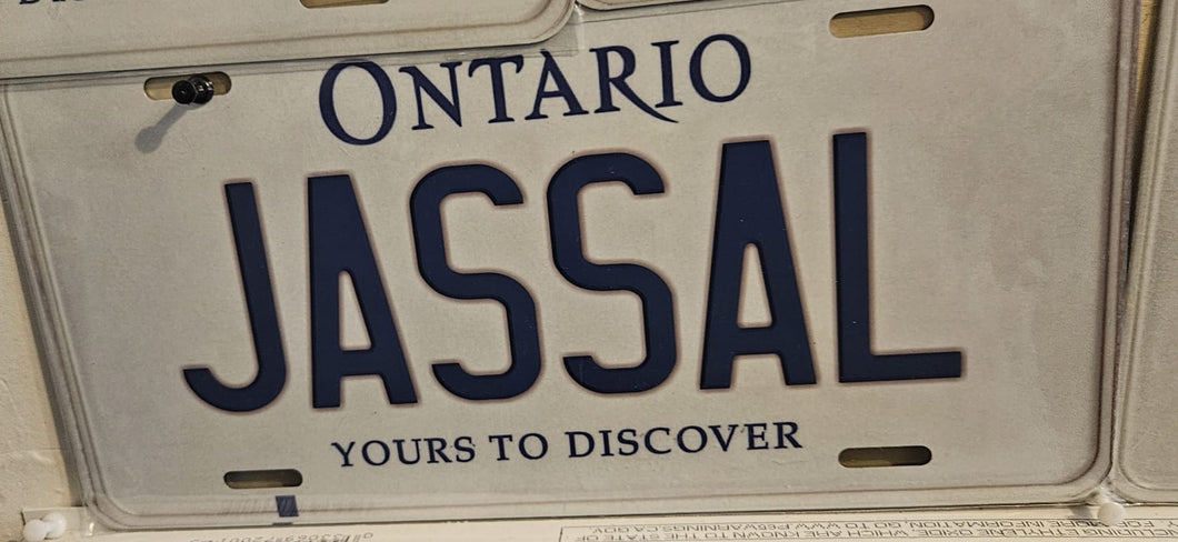 JASSAL : Custom Car Ontario For Off Road License Plate Souvenir Personalized Gift Display