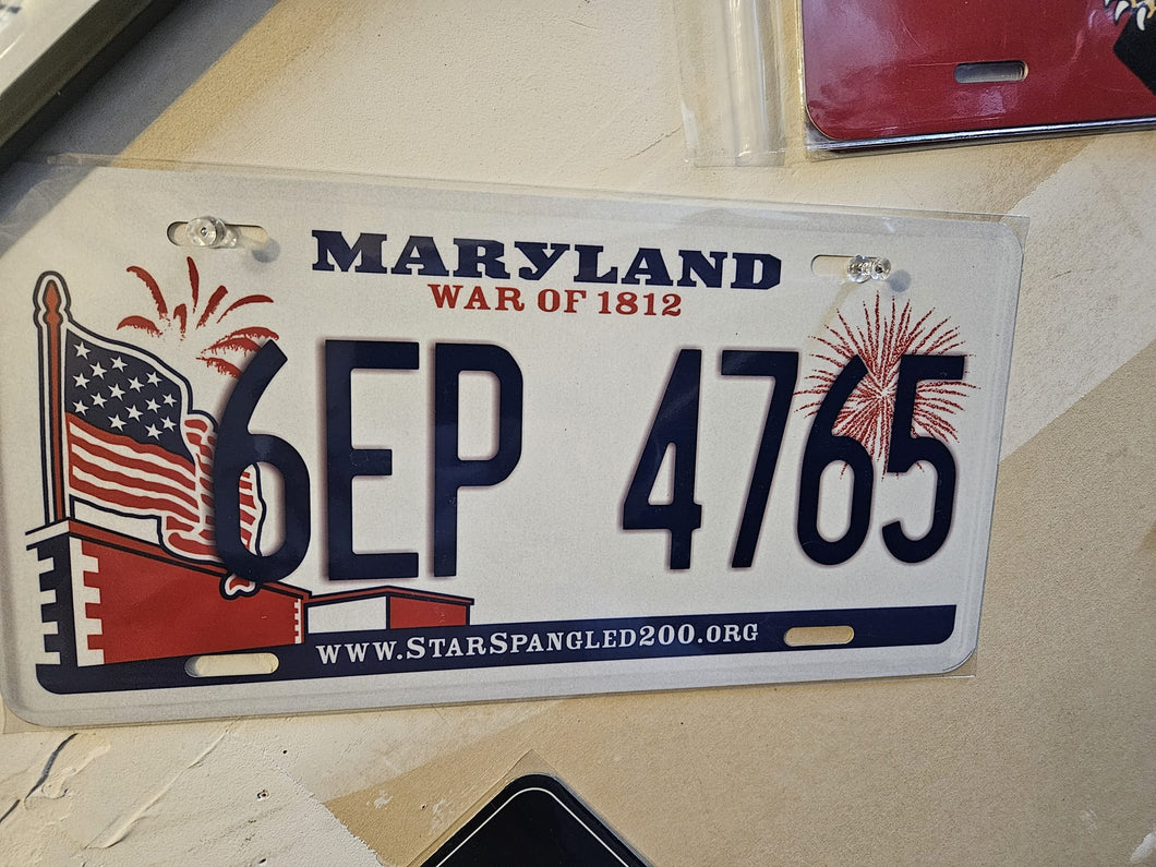 6EP 4765 : Custom Car Maryland For Off Road License Plate Souvenir Personalized Gift Display