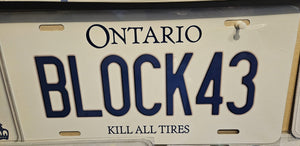 BLOCK43 : Custom Car Ontario For Off Road License Plate Souvenir Personalized Gift Display