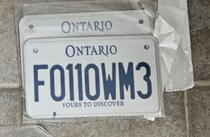 FO110WM3 : Custom Bike Ontario For Off Road License Plate Souvenir Personalized Gift Display