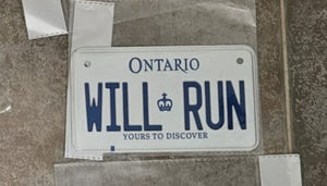 WILL RUN : Custom Bike Ontario For Off Road License Plate Souvenir Personalized Gift Display