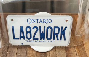 LA82WORK : Custom Bike Ontario For Off Road License Plate Souvenir Personalized Gift Display