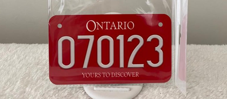 070123 : Custom Bike Ontario For Off Road License Plate Souvenir Personalized Gift Display