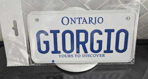 GI0RGI0 : Custom Bike Plate Ontario For Novelty Souvenir Gift Display Special Occasions Mancave Garage Office Windshield