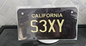 S3XY :  Custom Bike Plate California For Novelty Souvenir Gift Display Special Occasions Mancave Garage Office Windshield