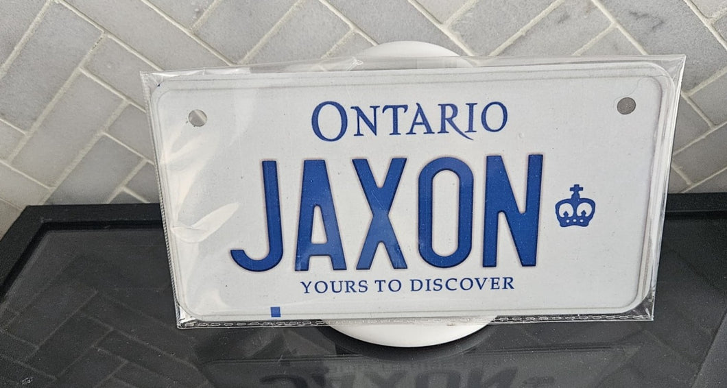 JAX0N : Custom Bike Plate Ontario For Novelty Souvenir Gift Display Special Occasions Mancave Garage Office Windshield