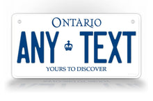 Load image into Gallery viewer, White Ontario Crown Custom License Plate Personalized Aluminum Name Plate Display Gift Souvenir
