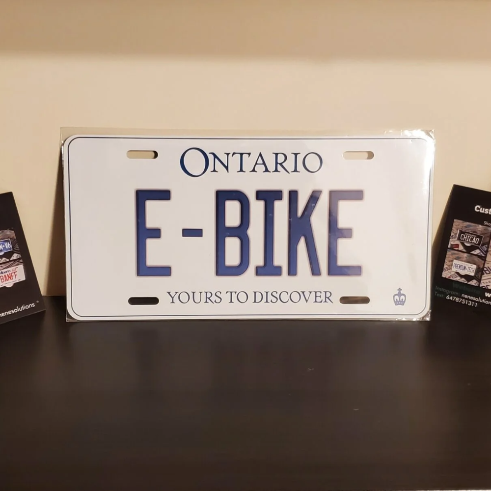 E-BIKE :  Custom Car Ontario For Off Road License Plate Souvenir Personalized Gift Display