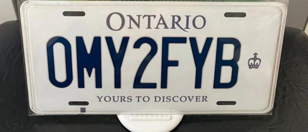OMY2FYB :  Custom Car Ontario  For Off Road License Plate Souvenir Personalized Gift Display