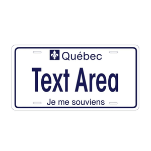 *Quebec* Customized Ontario Car Size Novelty/Souvenir/Gift Plate
