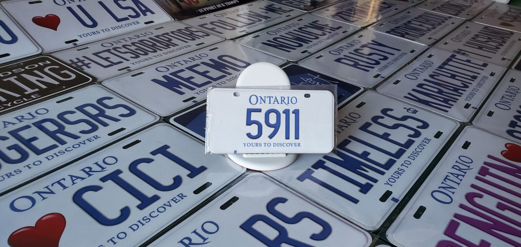 5911 : Custom Bicycle Plate Ontario For Novelty Souvenir Gift Display Special Occasions Mancave Garage Office Windshield