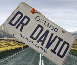 DR. DAVID : Custom Car Plate Ontario For Novelty Souvenir Gift Display Special Occasions Mancave Garage Office Windshield