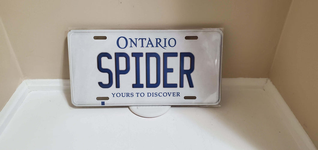 *SPIDER* Customized Ontario Car Plate Size Novelty/Souvenir/Gift Plate