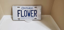 Load image into Gallery viewer, *FLOWER* Customized Ontario Car Plate Size Novelty/Souvenir/Gift Plate
