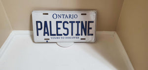 *PALESTINE* Customized Ontario Car Plate Size Novelty/Souvenir/Gift Plate