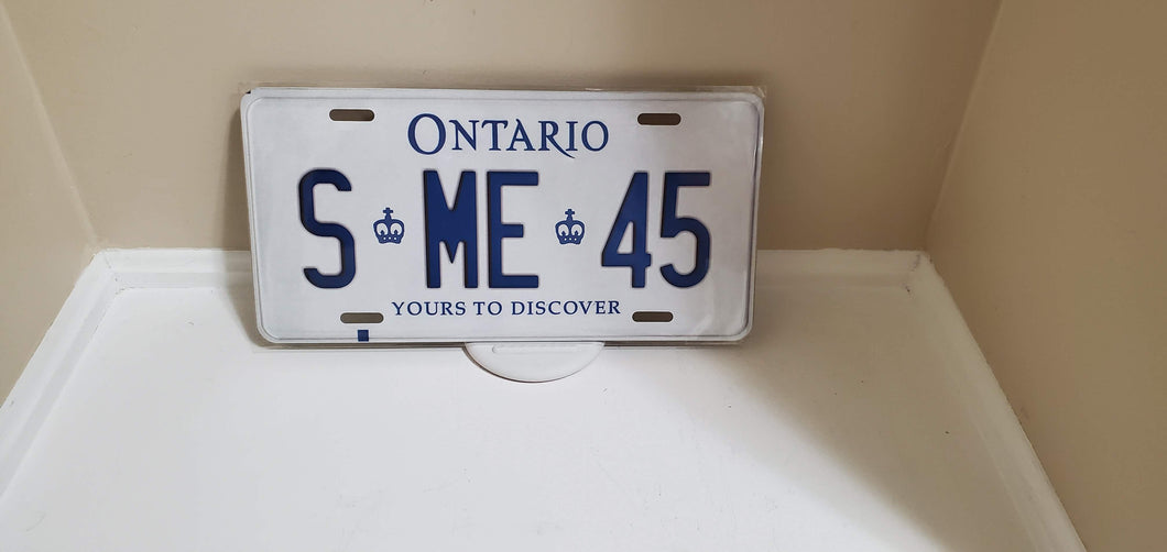 *S ME 45* Customized Ontario Car Plate Size Novelty/Souvenir/Gift Plate