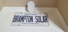 Load image into Gallery viewer, *BRAMPTON SOLAR* Customized Ontario Car Plate Size Novelty/Souvenir/Gift Plate
