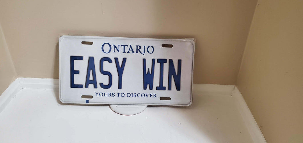 *EASY WIN* Customized Ontario Car Plate Size Novelty/Souvenir/Gift Plate