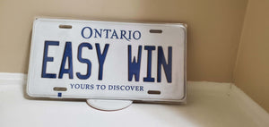 *EASY WIN* Customized Ontario Car Plate Size Novelty/Souvenir/Gift Plate