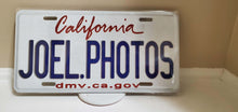 Load image into Gallery viewer, *JOEL PHOTOS*California Style Customized Car Plate Size Novelty/Souvenir/Gift Plate
