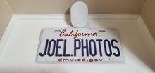 Load image into Gallery viewer, *JOEL PHOTOS*California Style Customized Car Plate Size Novelty/Souvenir/Gift Plate
