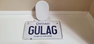 *GULAG* :  Your Custom Message on Bike Plate Size Customized Novelty/Souvenir/Gift Plate