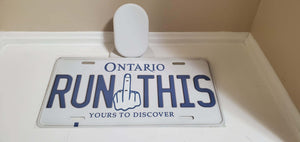 *RUN THIS*  Customized Ontario Car Plate Size Novelty/Souvenir/Gift Plate