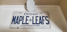 Load image into Gallery viewer, MAPLE LEAFS : Custom Car Plate Ontario For Novelty Souvenir Gift Display Special Occasions Mancave Garage Office Windshield
