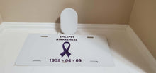 Load image into Gallery viewer, *EPILEPSY AWARENESS*  Customized Ontario Car Plate Size Novelty/Souvenir/Gift Plate
