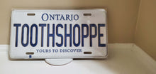 Load image into Gallery viewer, *TOOTHSHOPPE*  Customized Ontario Car Plate Size Novelty/Souvenir/Gift Plate
