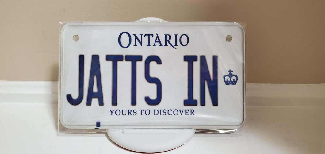*JATTS IN* :  Your Custom Message on Bike Plate Size Customized Novelty/Souvenir/Gift Plate