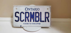 *SCRMBLR* :  Your Custom Message on Bike Plate Size Customized Novelty/Souvenir/Gift Plate
