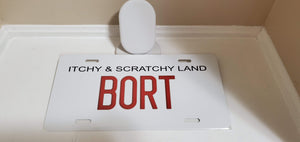 *BORT* Itchy and Scratchy Customized Ontario Car Plate Size Novelty/Souvenir/Gift Plate
