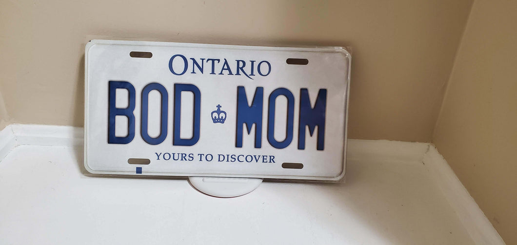 *BOD MOM* Customized Ontario Car Plate Size Novelty/Souvenir/Gift Plate