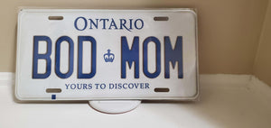 *BOD MOM* Customized Ontario Car Plate Size Novelty/Souvenir/Gift Plate