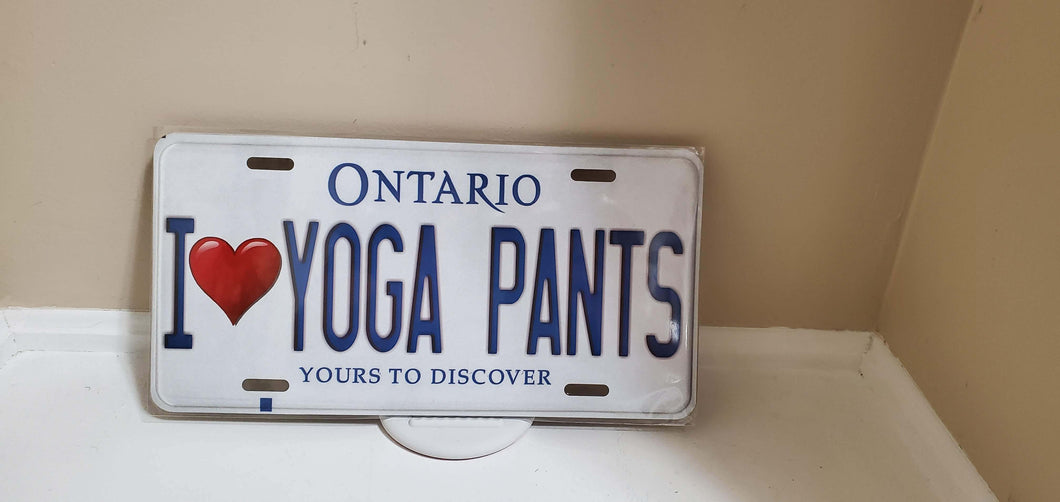 I <3 YOGA PANTS : Custom Car Ontario For Off Road License Plate Souvenir Personalized Gift Display