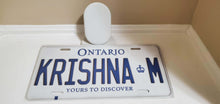 Load image into Gallery viewer, *KRISHNA M* Customized Ontario Car Plate Size Novelty/Souvenir/Gift Plate
