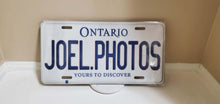 Load image into Gallery viewer, *JOEL PHOTOS* Customized Ontario Car Plate Size Novelty/Souvenir/Gift Plate
