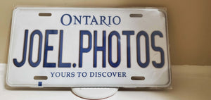 *JOEL PHOTOS* Customized Ontario Car Plate Size Novelty/Souvenir/Gift Plate