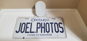 *JOEL PHOTOS* Customized Ontario Car Plate Size Novelty/Souvenir/Gift Plate