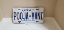 Load image into Gallery viewer, *POOJA MANI* Customized Ontario Car Plate Size Novelty/Souvenir/Gift Plate
