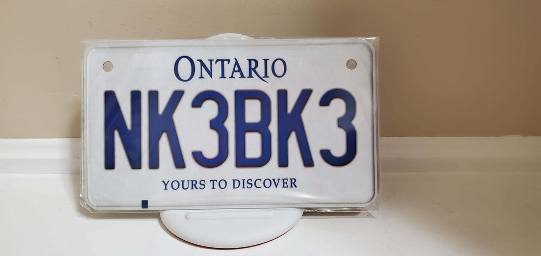 *NK3BK3* :  Your Custom Message on Bike Plate Size Customized Novelty/Souvenir/Gift Plate